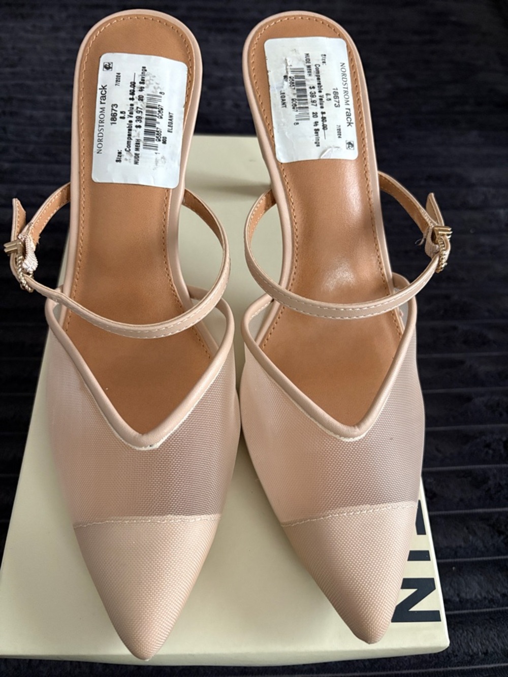 DV by Dolce Vita Nude Pink Pointed Toe Slingback Heels